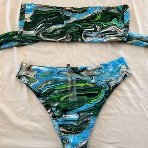 437 Swimwear Leo Top and Aubrey Swim Bottoms in Paradiso